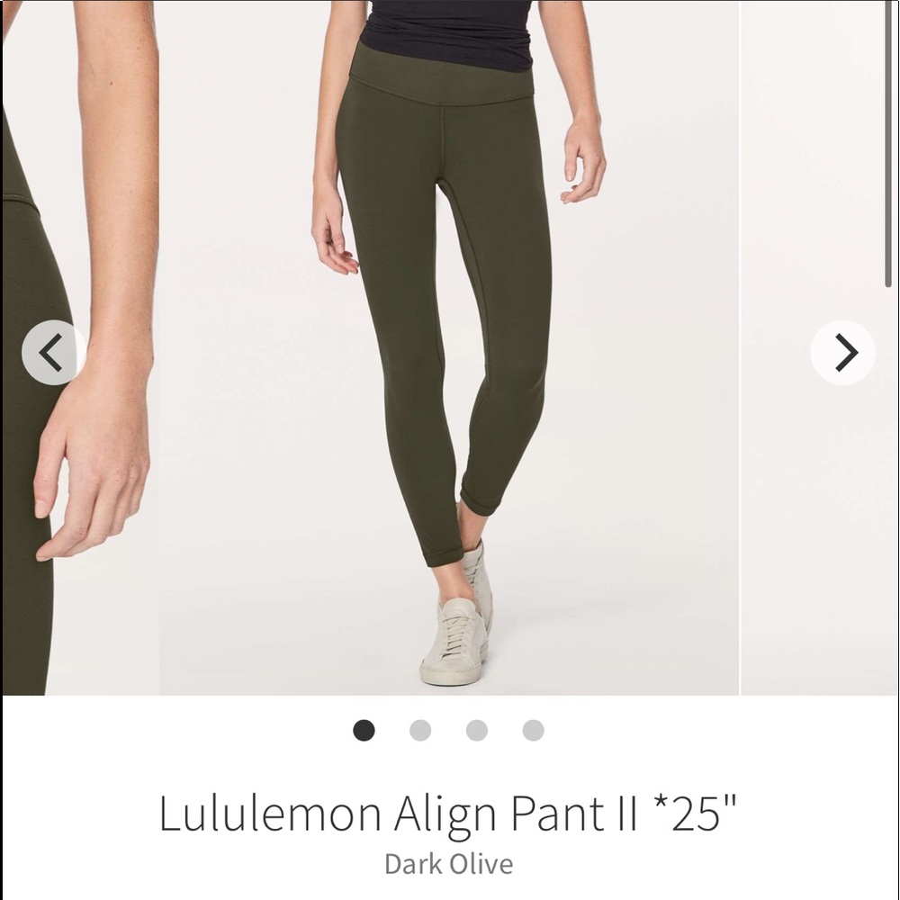 Lululemon Align Dark Olive, 25” 4